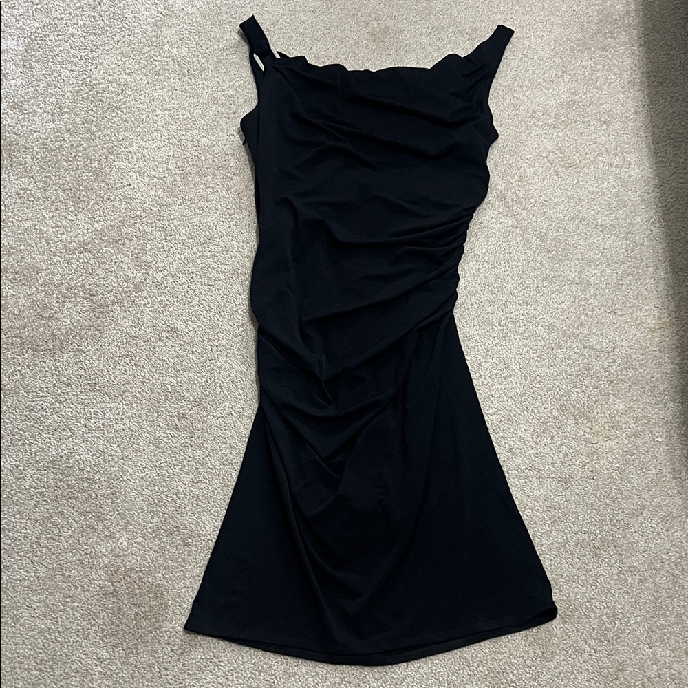 White House Black Market Black Ruched Dress